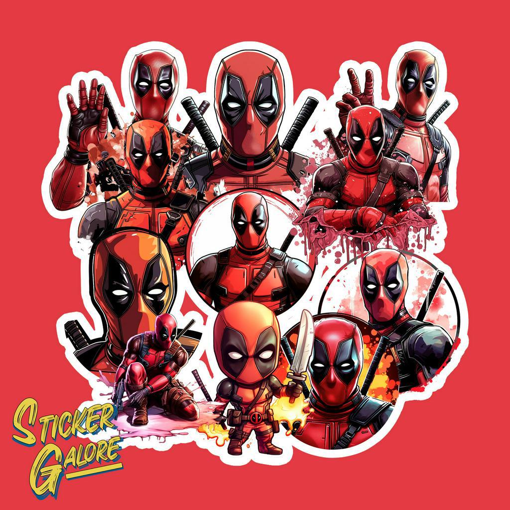 DEADPOOL WATERPROOF STICKERS (VINYL LAMINATED, WATERPROOF AND SCRATCH ...