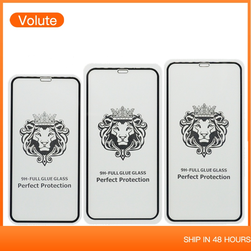 Lion Head Full Cover Tempered Glass Screen Protector for IPhone 11 12 ...