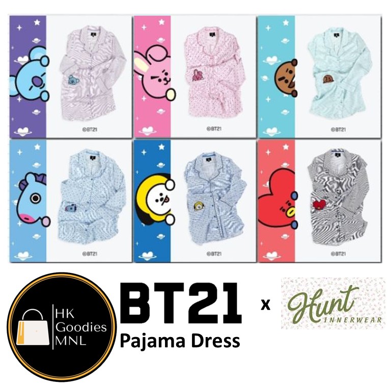 BT21 x Hunt Inner Wear Pajama Dress Shopee Philippines