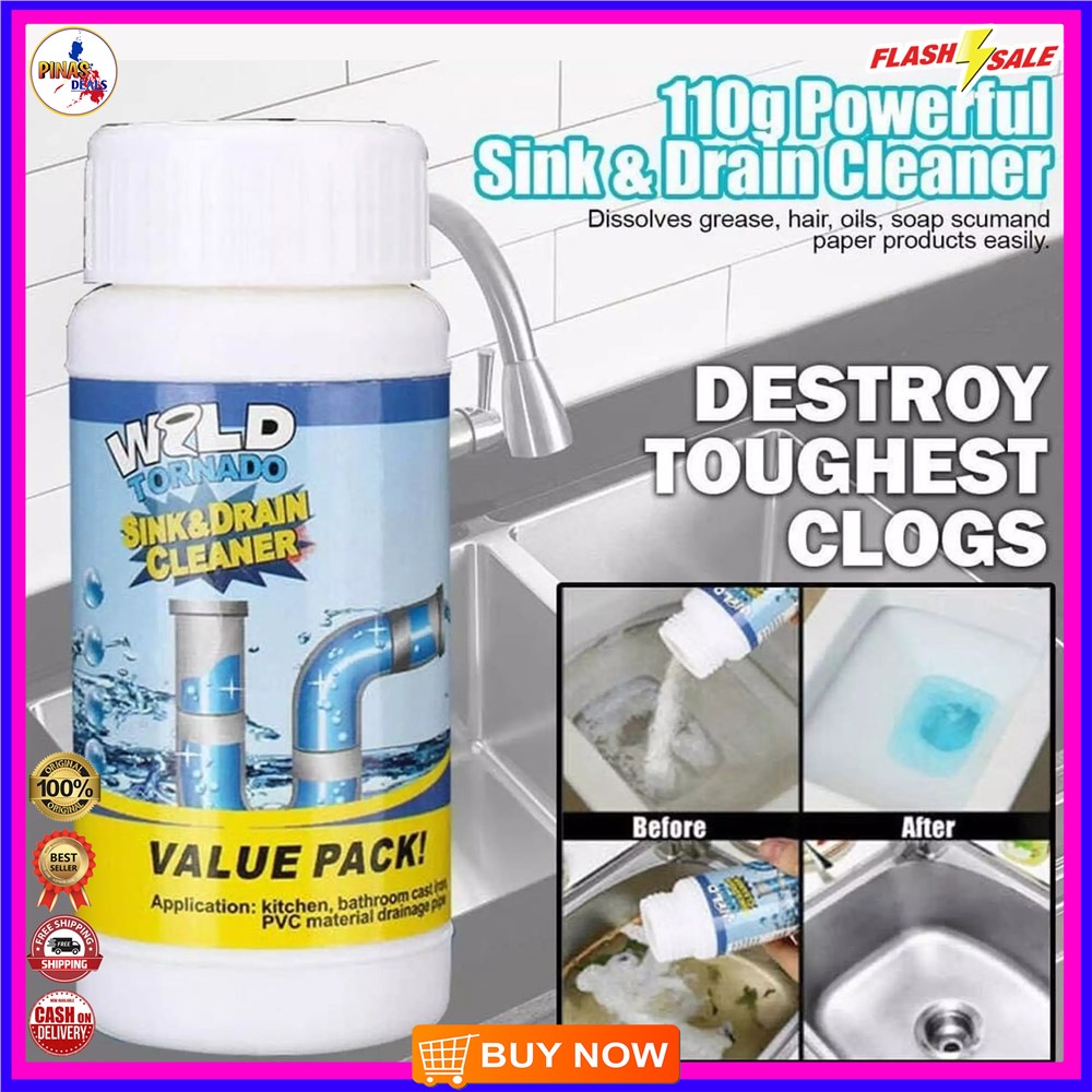 WILD TORNADO POWERFUL SINK & DRAIN CLEANER HIGH EFFICIENCY UNCLOG