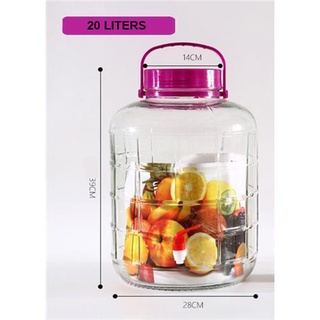 3L Transparent Glass Juice Jar with Faucet Sealed Bubble Wine Jar