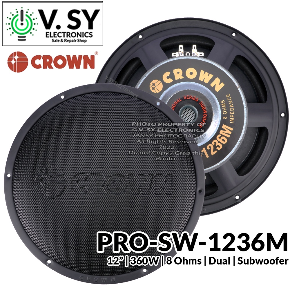 Crown speaker hot sale 12 inches