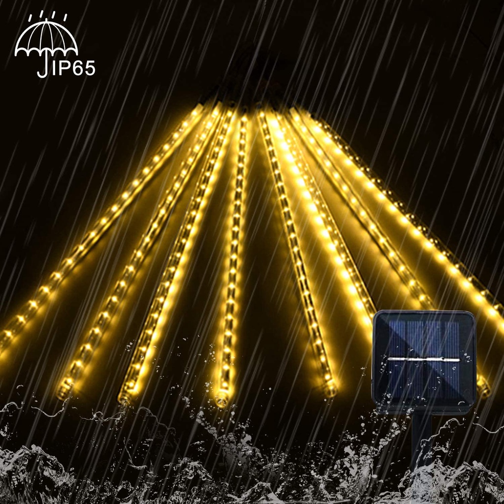 8Tube Solar LED Meteor Shower Lights Waterfalls Lampu Raya Lampu