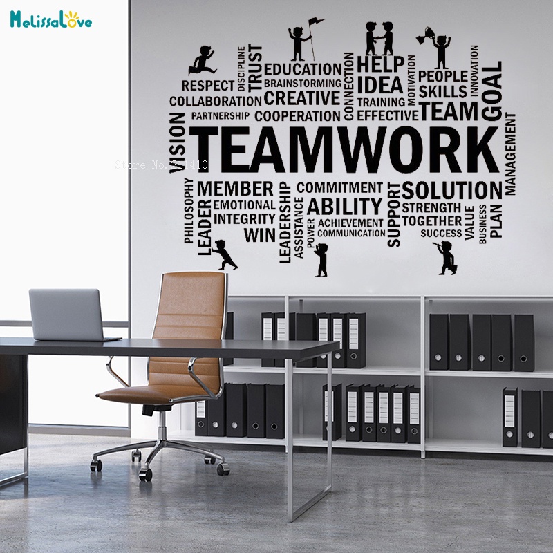 Teamwork Office Space Room Vinyl Wall Sticker Decals Team Business ...