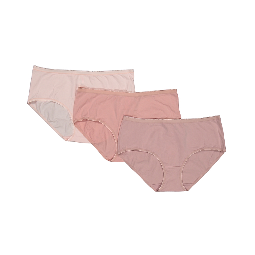 BENCH/ 3-in-1 High Rise Hipster Panty - Light Pink/Mid Pink/Dk