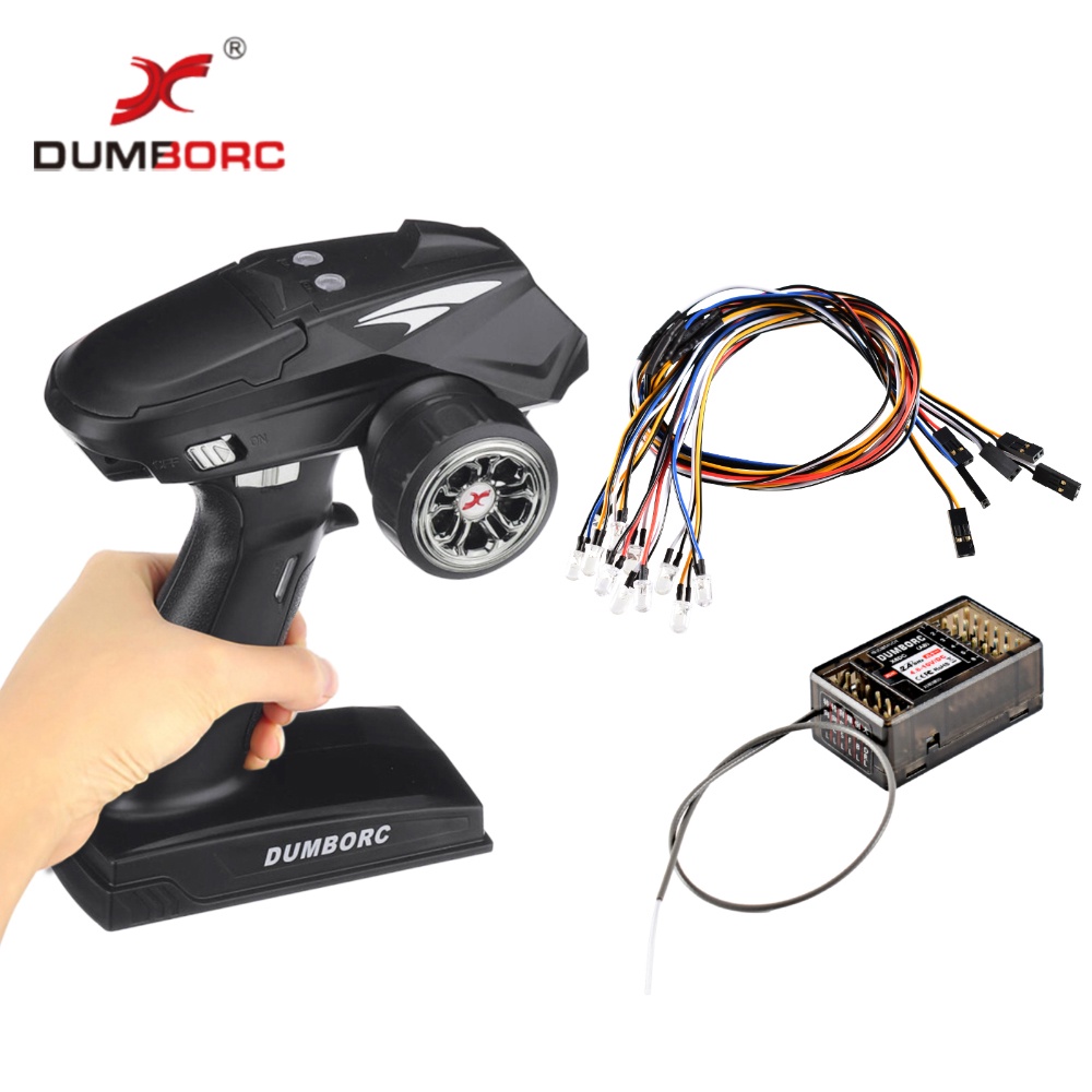 Récepteur Gyro 2.4GHz 10A DUMBORC 3en1 - Pour Voiture Ou Bateau RC - Contrôle LED