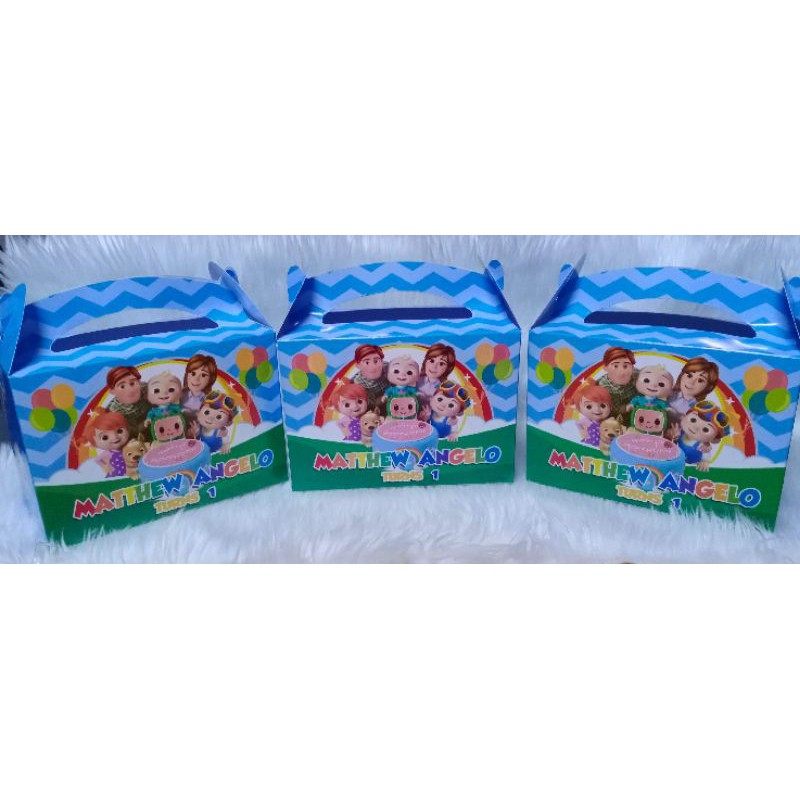Cocomelon Gable box small / Personalized / Bundle of 10 pcs per order ...