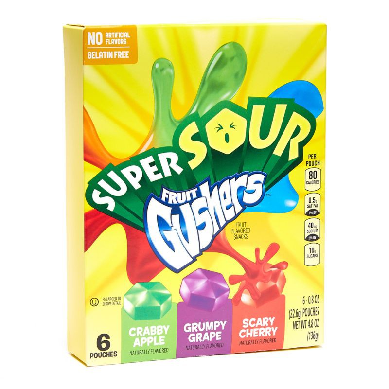 Betty Crocker Super Sour Fruit Gushers 135g | Shopee Philippines