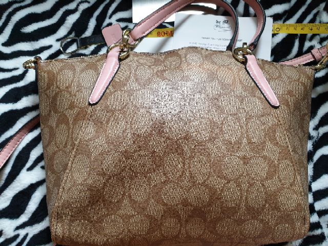 Coach 2 way bag pink brown