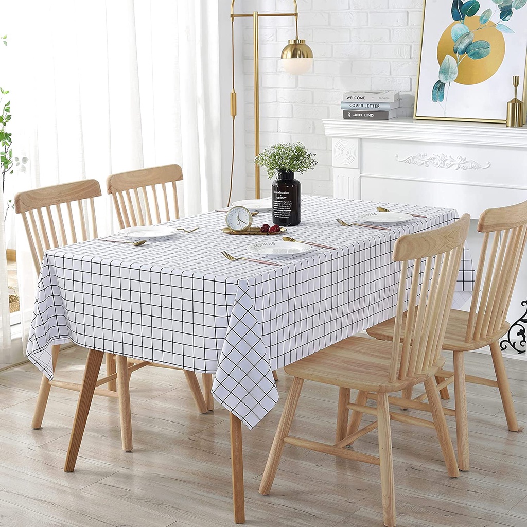 HomeAce Waterproof Grid Table Cloth Table Cover Protector Tablecloth ...