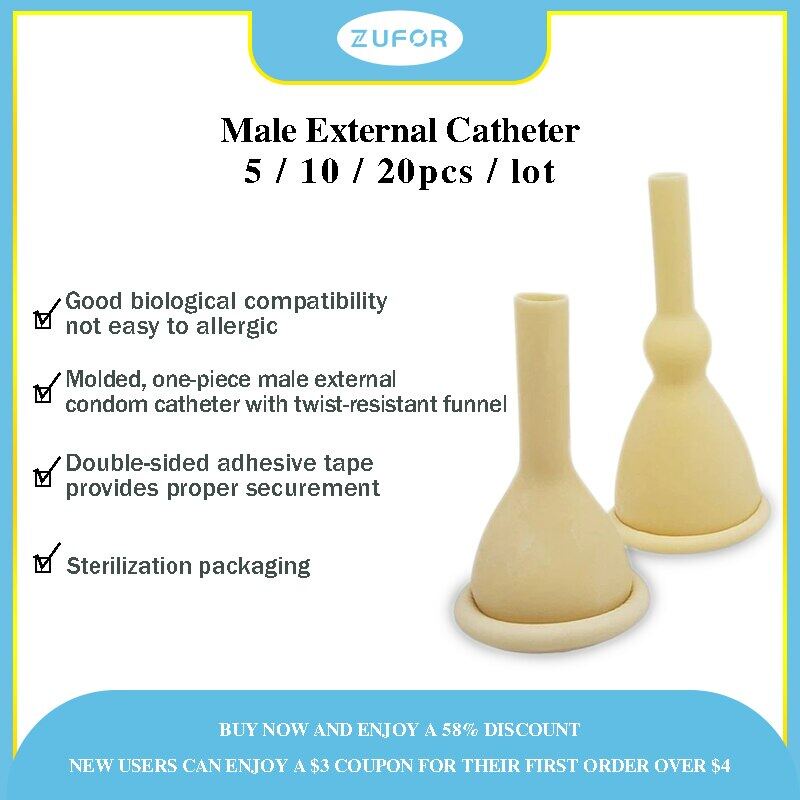 Male External Catheter Sterilized Latex Catheter Urine Collector ...