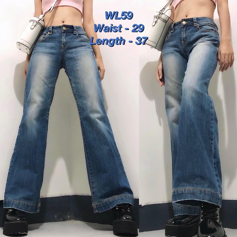 Vera Moda Wide Leg Mid/Low Rise Jeans/Pants/ Y2k