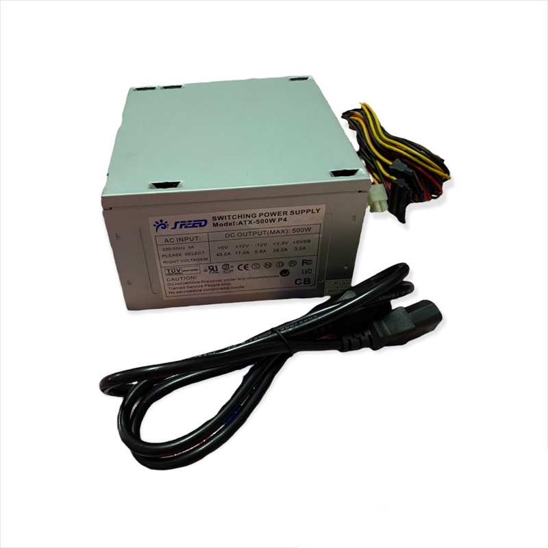 Speed ATX500W P4 500 Watts Dual Fan Switching Power Supply for CPU