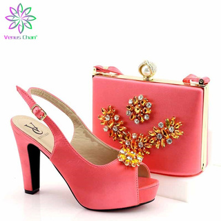 Wholesale african matching shoes and bags high heel italian bag