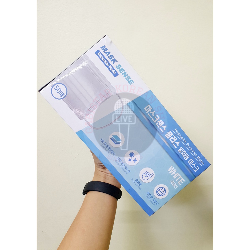 MASK SENSE Disposable Protection Ear loop Mask 50s | Shopee Philippines