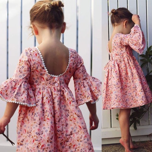 Long Wedding Flowers Girl Gowns Boho Pageant Dress Flower Princess Dress A-line