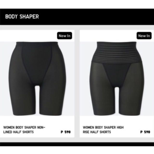 Uniqlo Body Shaper High Rise Shorts Black (Seamless) S