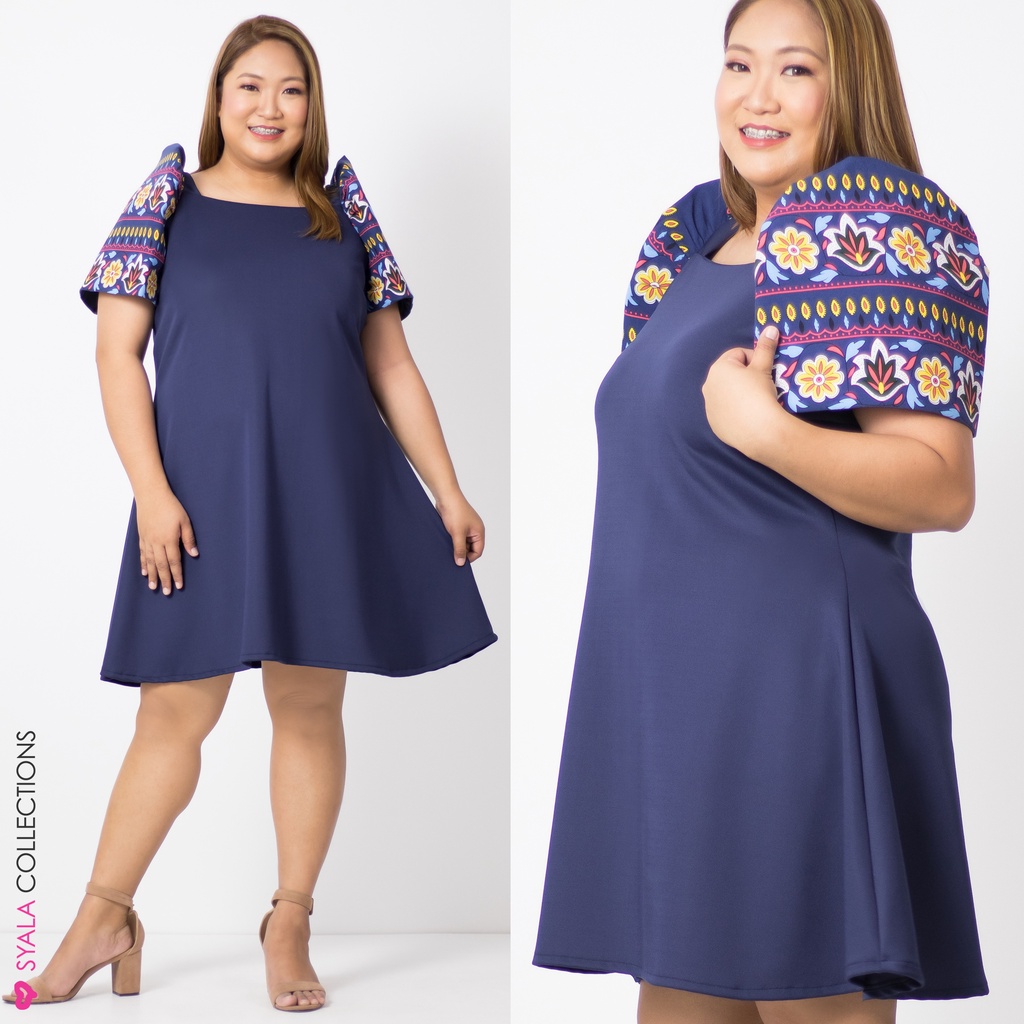 Square Neck Filipiniana Office Party Plus Ceremony Oathtaking Dress Syala Collections