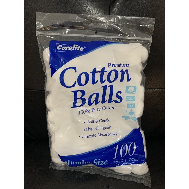 Coralite Premium Cotton Balls, 100pcs