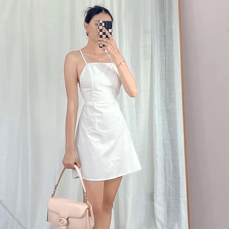 String Adjustable Halter Backless Dress by Basic Manila | Shopee ...