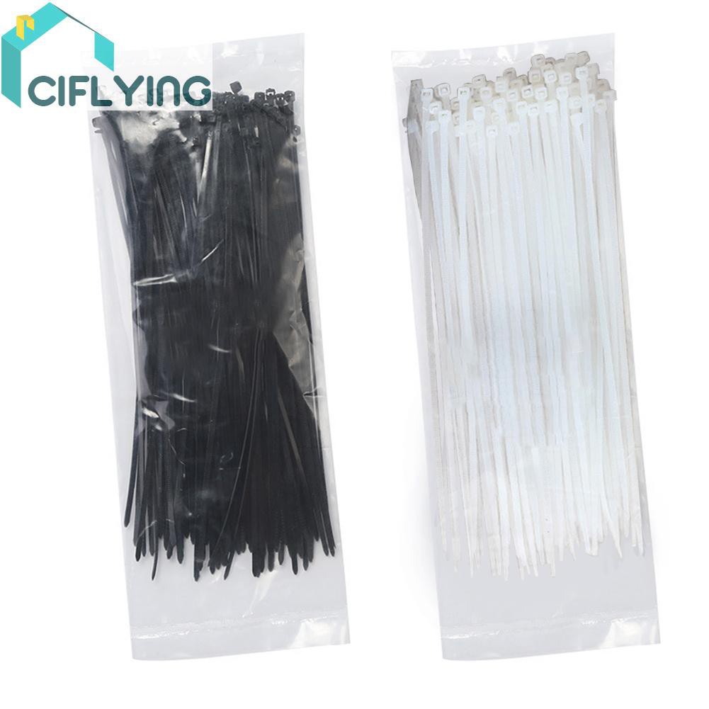 Ciflying2 100 PCS Premium Plastic Nylon Cable Ties Reinforced Self