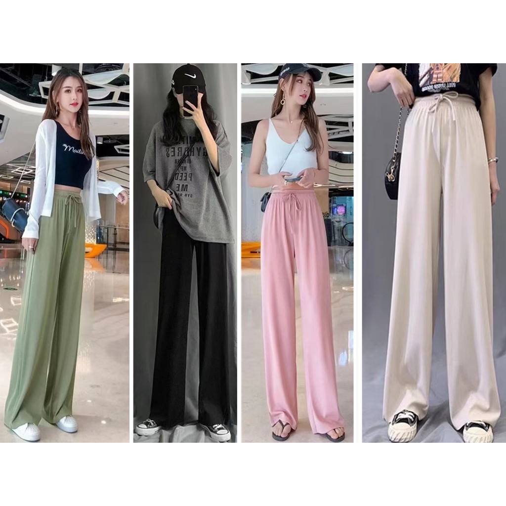 Women's Outfit Korean Style Stretchable Square Pants/Wide Leg