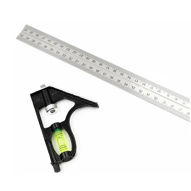 Adjustable Square Level Right Angle Combination Metric Ruler | Shopee ...