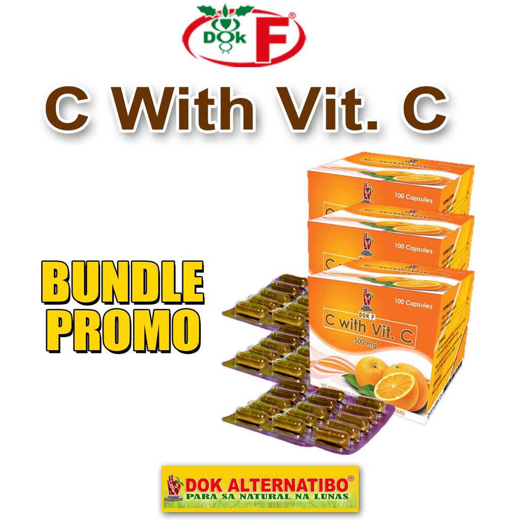 BUNDLE OF 3 PROMO C with Vitamins C (Pad - 100 Capsules) | Shopee ...