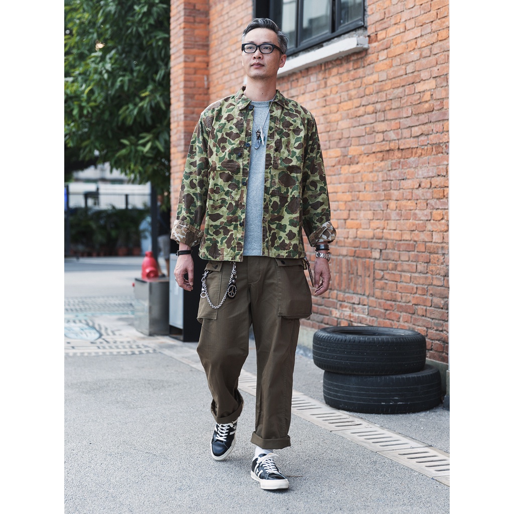 Bronson USMC P44 Duck Hunter Camo Jacket Vintage Men's HBT WW2