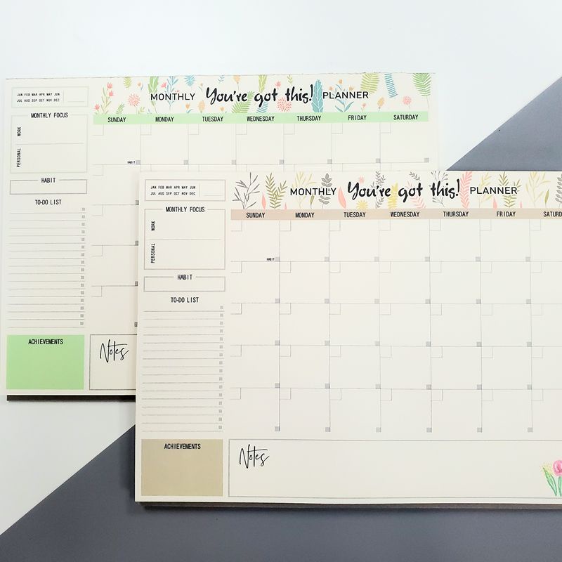 Floral Monthly Planner Pad A4 Shopee Philippines