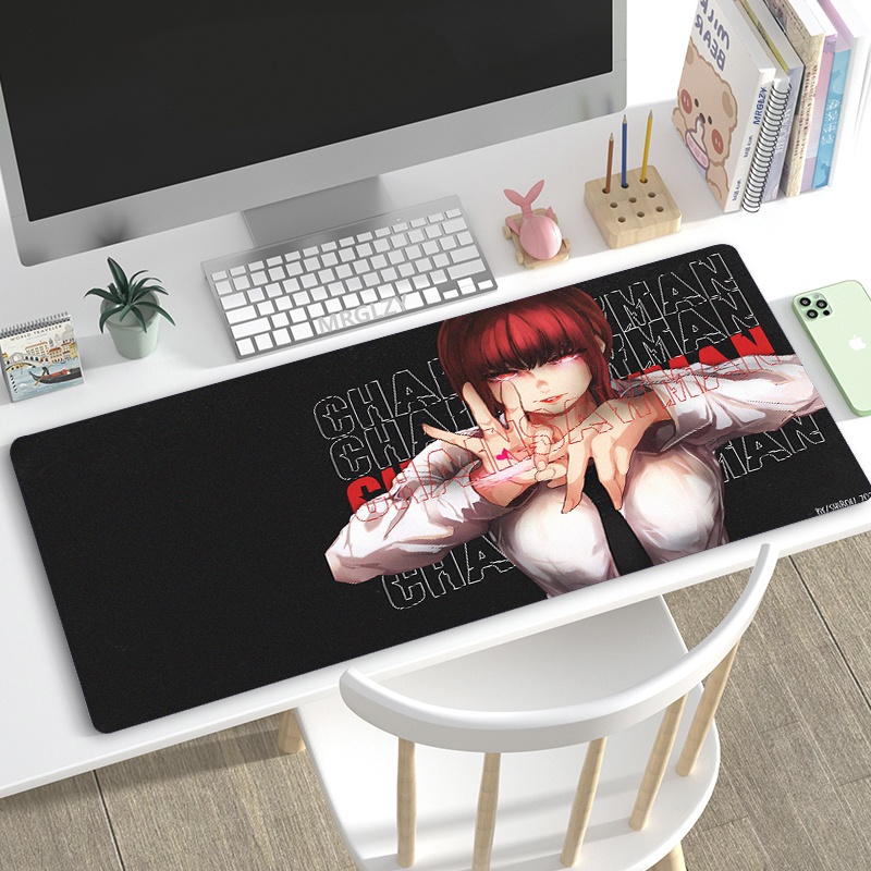 Chainsaw Man Mouse Pad Makima Gamer Large Keyboard MouseMat Kawaii