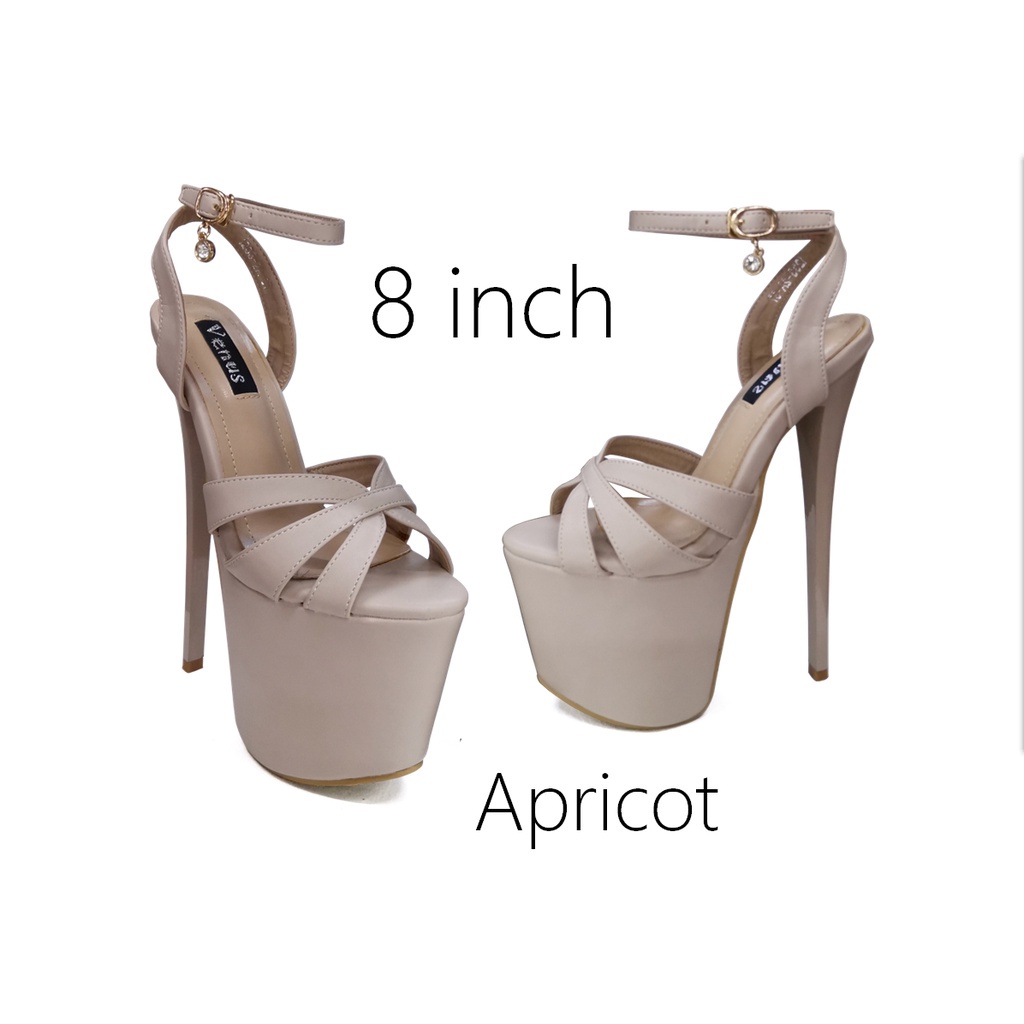 VENUS super high heels 8 inches 20cm ankle starp 1233 2A Apricot