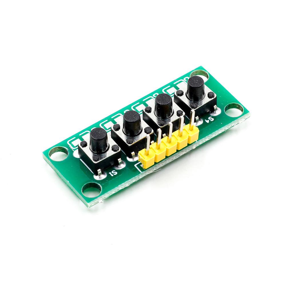 DIY Kit 1x4 4 Independent Key Button Keypad Keyboard Module Mcu for ...