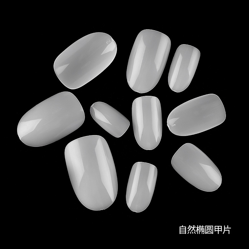 Gift from shopping cart☌ 500 Pieces Short Oval Nail Patch Fake Nail ...