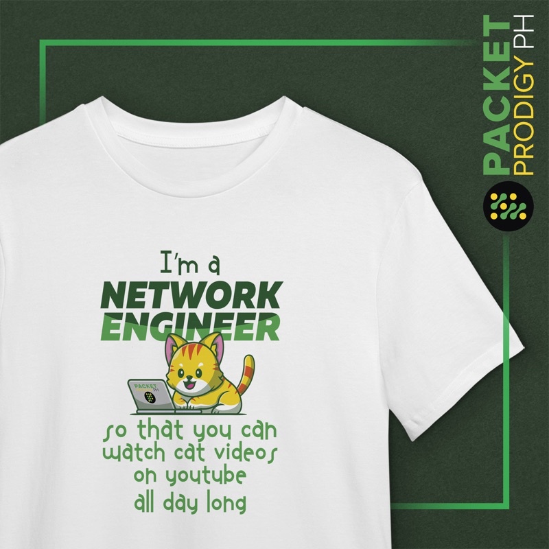 Packet Prodigy Network Engineer / CCNA / IT T-Shirt (White) Collection ...