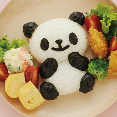Panda Mold Rice Ball Onigiri Shaper Nori Seaweed Cutter | Shopee ...