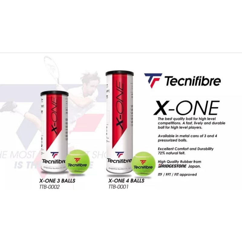 TECNIFIBRE X-ONE 3 BALLS tennis ball | Shopee Philippines