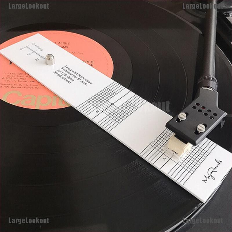 LargeLookout Turntable Phono Cartridge Stylus Alignment Protractor Tool