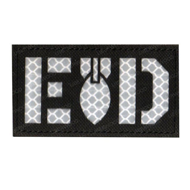 Patch Tattico Ricamato Multicam EOD - Bombe Squad Esercito - Morale Patch Con Fissaggio A Uncino 9x6 Cm - 2