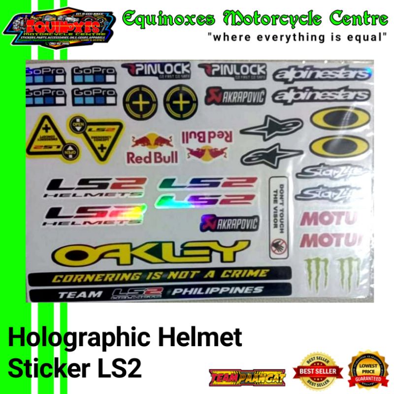 Helmet Visor Sticker Holographic LS2 Brand Shopee Philippines
