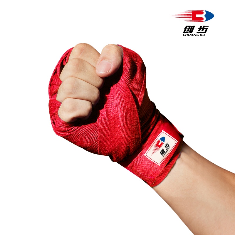 ﹊Chuangbu Boxing Sandbag Bandage Sports Sanda Binding Hand with Muay Thai Hand Wrapping Fighting