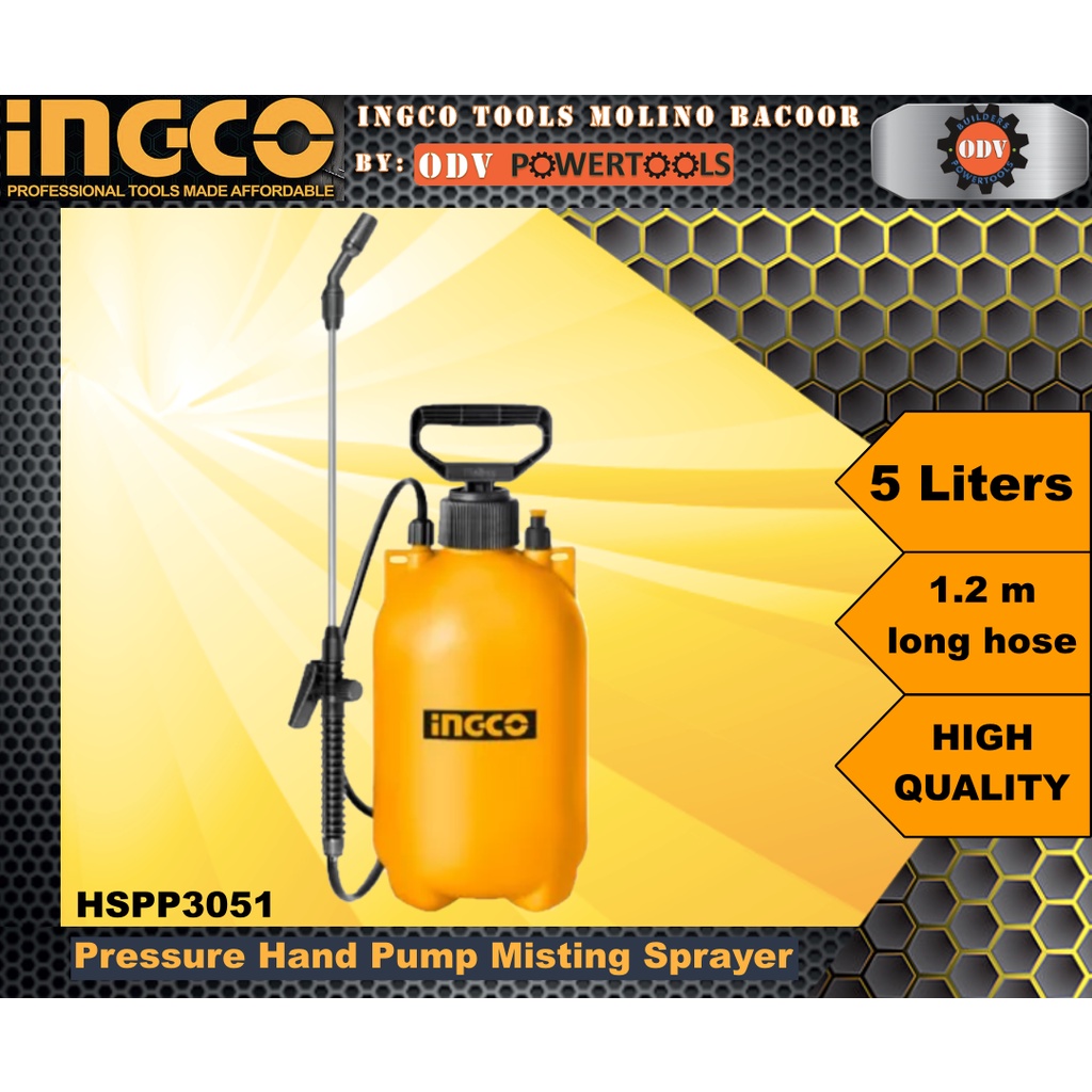 Ingco HSPP3051 5L Pressure Hand Pump Misting Sprayer with Shoulder ...