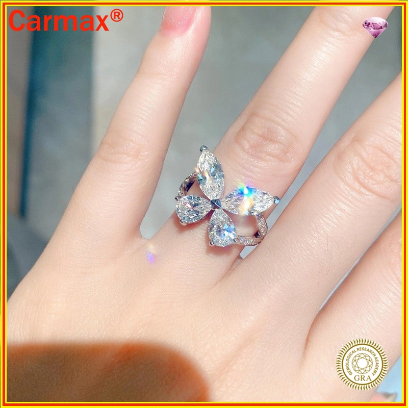 [GRA Moissanite]Butterfly Ring Moissanite Female | Shopee Philippines
