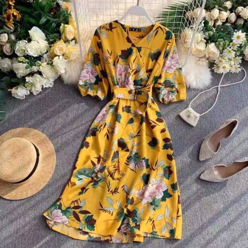 Floral shop dress shopee