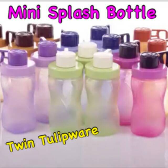 Mini Splash Bottle, bpa free Drinking Bottle, twin tulipware | Shopee ...