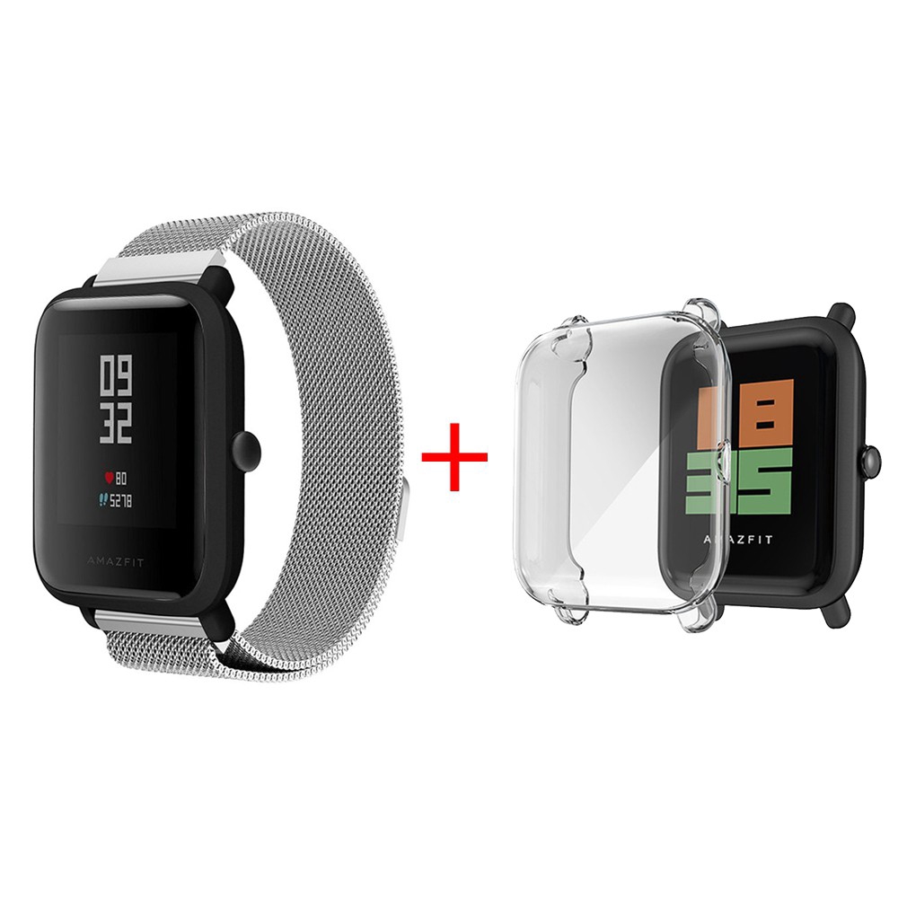 2in1 For Amazfit Bip 1S Strap Metal With Case Bracelet For Huami Amazfit bip U U Pro Band Protector Bumper Strap Smart Watch Accessories Shopee Philippines