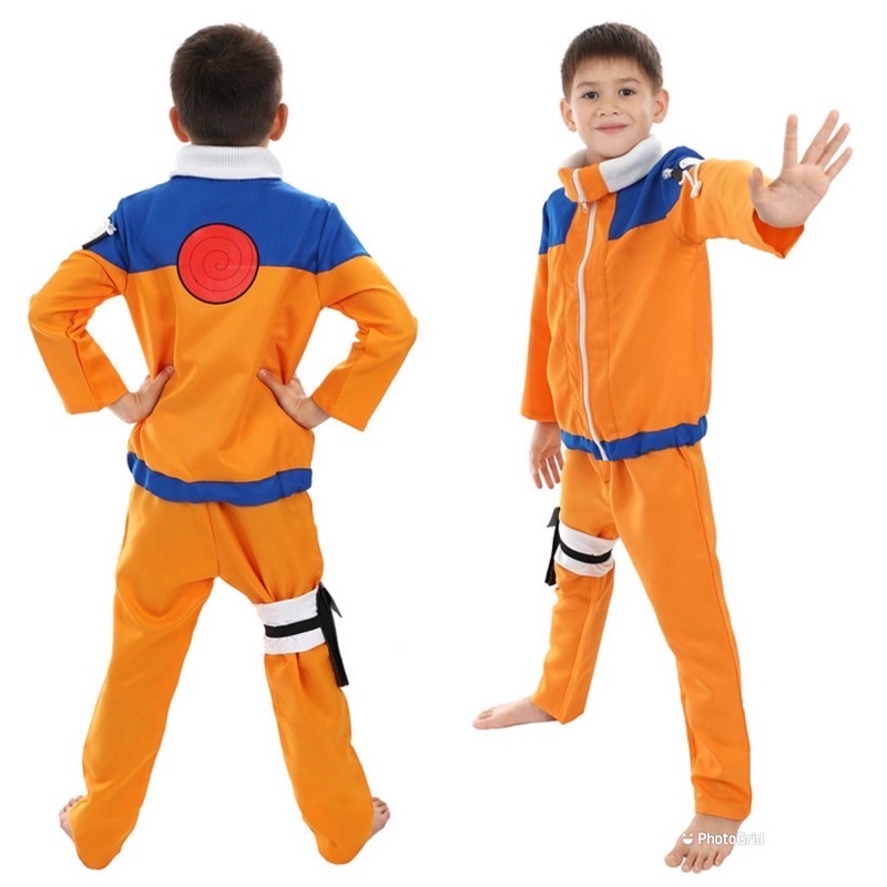 Uzumaki Naruto Kids Costume Jacket Pants set Shopee Philippines