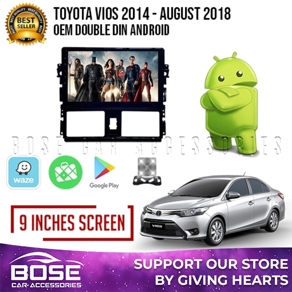 Toyota Vios 2014 - 2018 August Car 2 DIN Android OEM GPS for autoradio ...