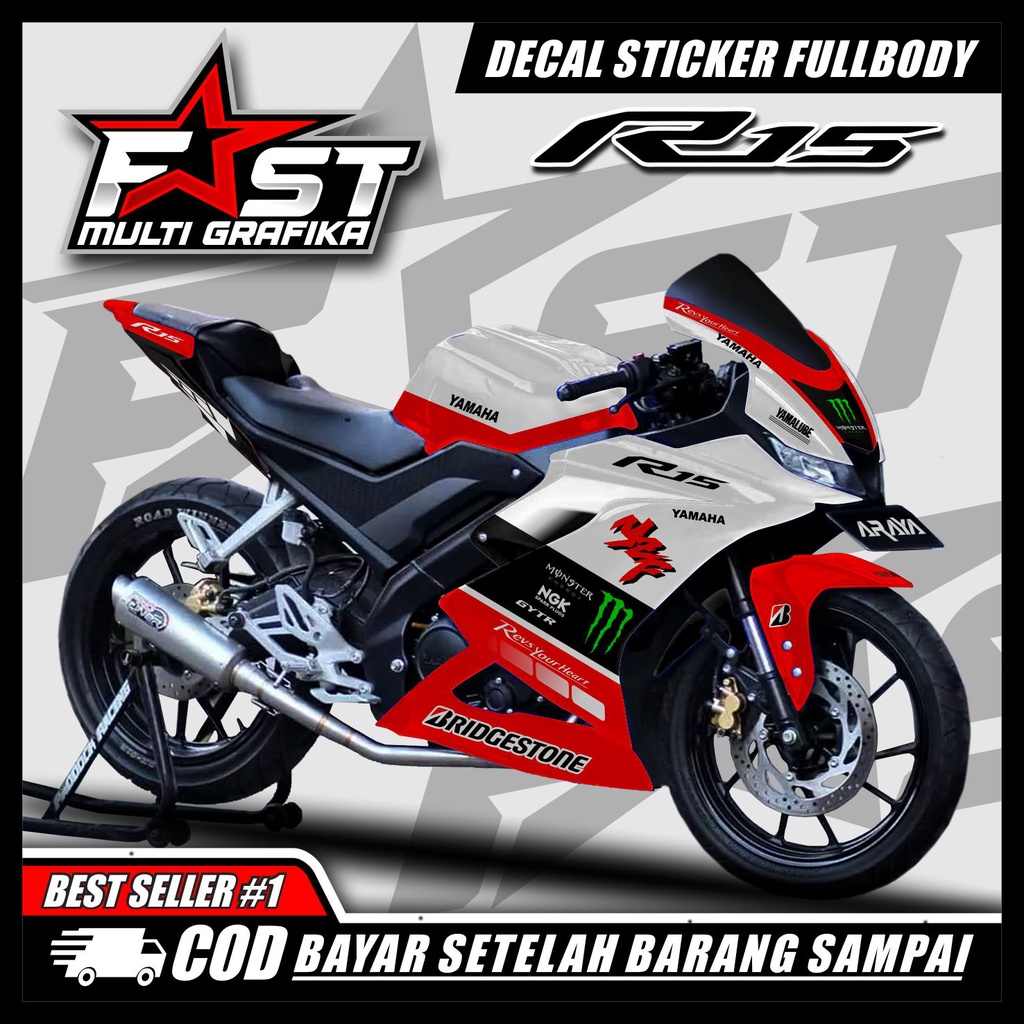 COD available decal r15 V3 yzf Sticker Striping Decal Yamaha R15 V3 YZF ...