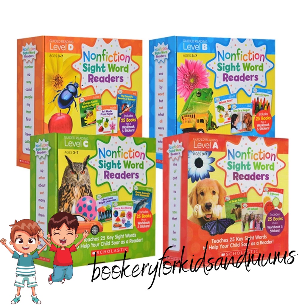 Nonfiction Sight Word Readers Parent Pack Level A to D – Teaches 100 ...